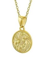 small unisex Roman Catholic Angel baby charm necklace